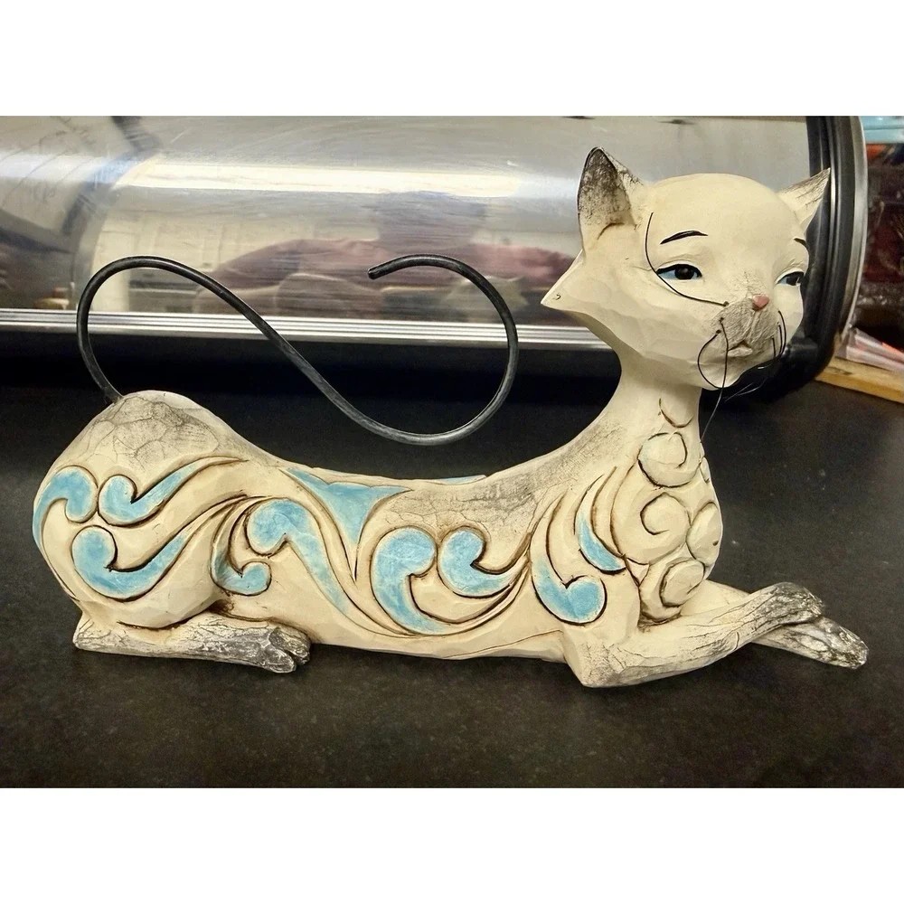 Jim Shore Maya Laying Down Siamese Cat Figurine 4022419 Heartwood Creek Kitty
